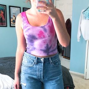 Custom tie dye tank size S
